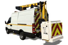 Car Hire Vanhirehayes - White 3.5T Cherry Picker with 12.5M Reach - Van hire Vanhirehayes